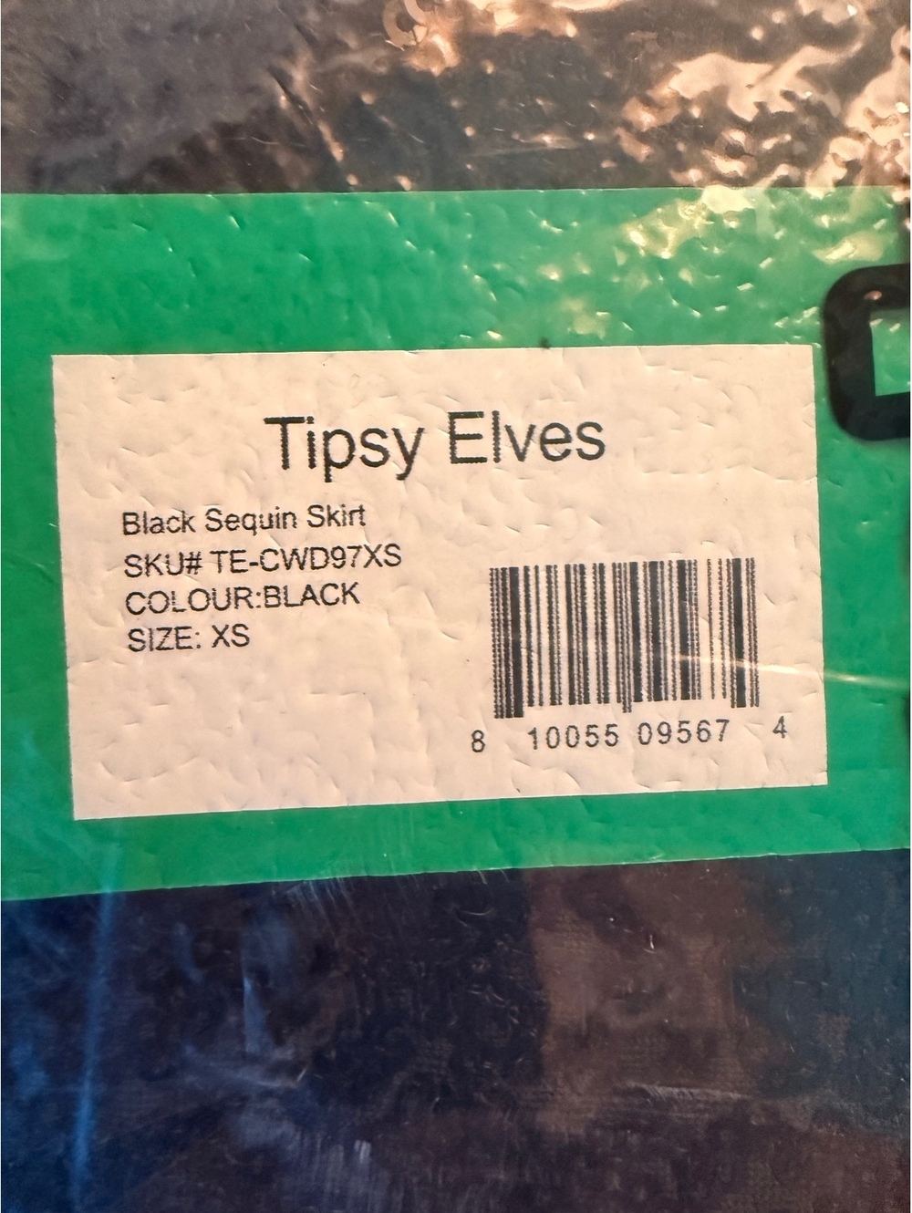 NWT Tipsy Elves Women's Black Sequin Skirt Size XS - Picture 8 of 9